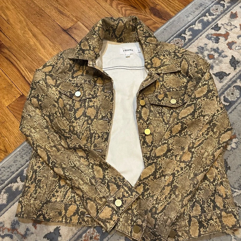 Frame python print Jean jacket - Picture 3 of 4